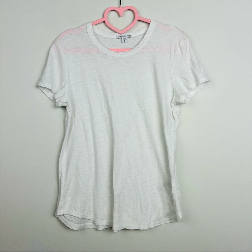 Standard James Perse White Crew Neck Tee Shirt Size 3 - Picture 1 of 7